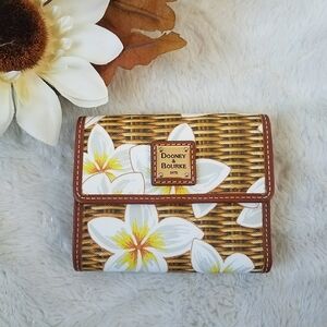 Dooney & Bourke Plumeria Floral Small Flap Wallet